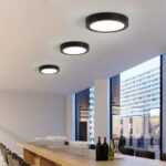 LED PANEL NADGRADNI OKRUGLI 24W CRNI