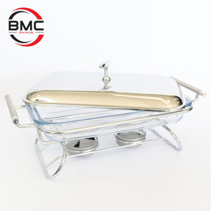 Vatrostalna ovalna posuda sa inox poklopcem