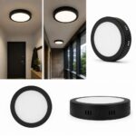 Crni nadgradni LED panel okrugli, kupovina online