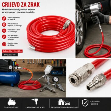 Crijevo za zrak za povezivanje kompresora i pneumatskog alata