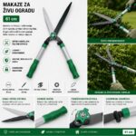 Makaze za živu ogradu 61 cm za precizno oblikovanje grmlja