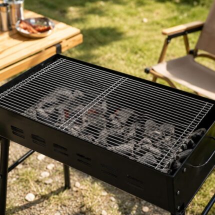 Metalna rešetka za roštilj 58x30 cm za pečenje mesa i povrća