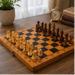 Veliki šahovski set 48 cm sa damom i backgammonom u jednom kompletu