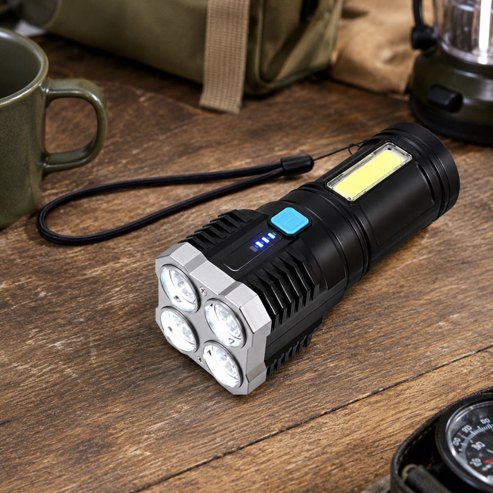 Baterijska lampa sa 4 LED diode i punjivim napajanjem