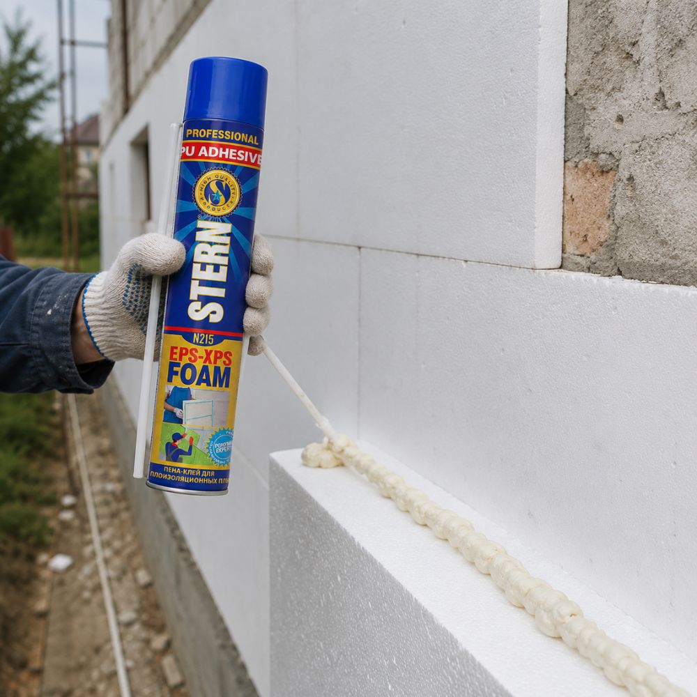 Pjena za termoizolacijske ploče pogodna je za fasadne, zidne i druge izolacijske radove