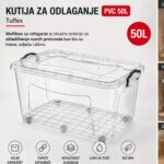 PVC kutija 50 l za odlaganje u garaži, podrumu ili ostavi