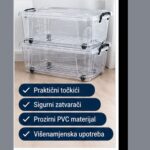 PVC kutija sa točkićima 30 l za dom, garažu, podrum i ostavu