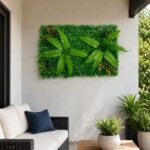 Umjetni zeleni zid sa listovima 60x40 cm za dekoraciju unutrašnjih i vanjskih prostora