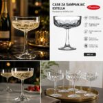 Čaše za šampanjac Estella Pasabahce 440454 u setu 4/1