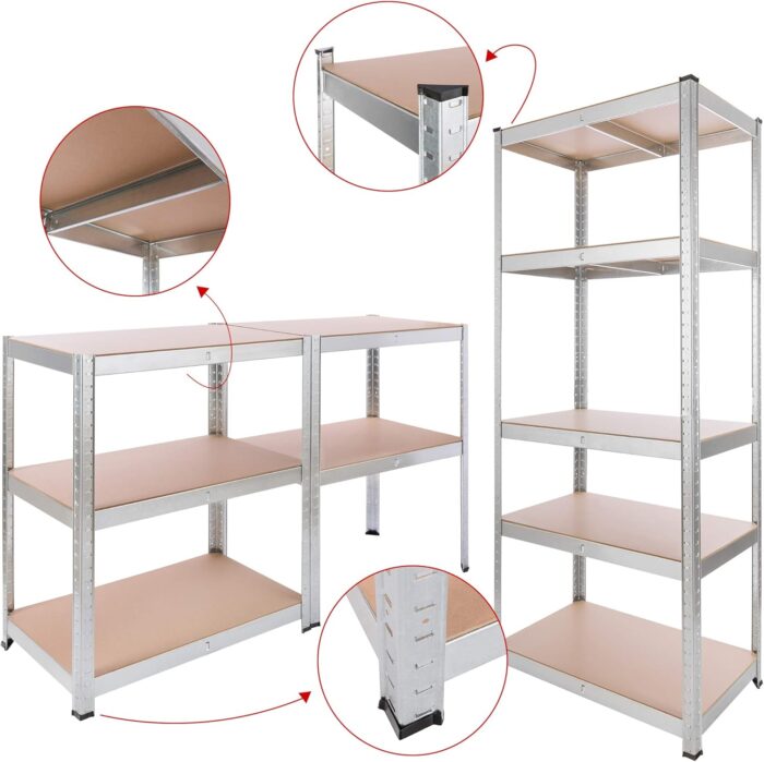 Metalna Polica od Iverice TitanShelf 150x70x30cm - Image 3