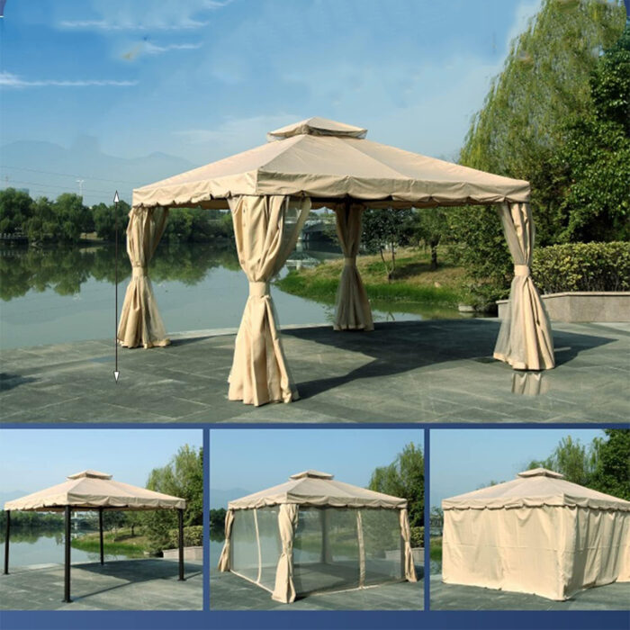 Vrtni Paviljon sa Zavjesam 4x3m - Image 3