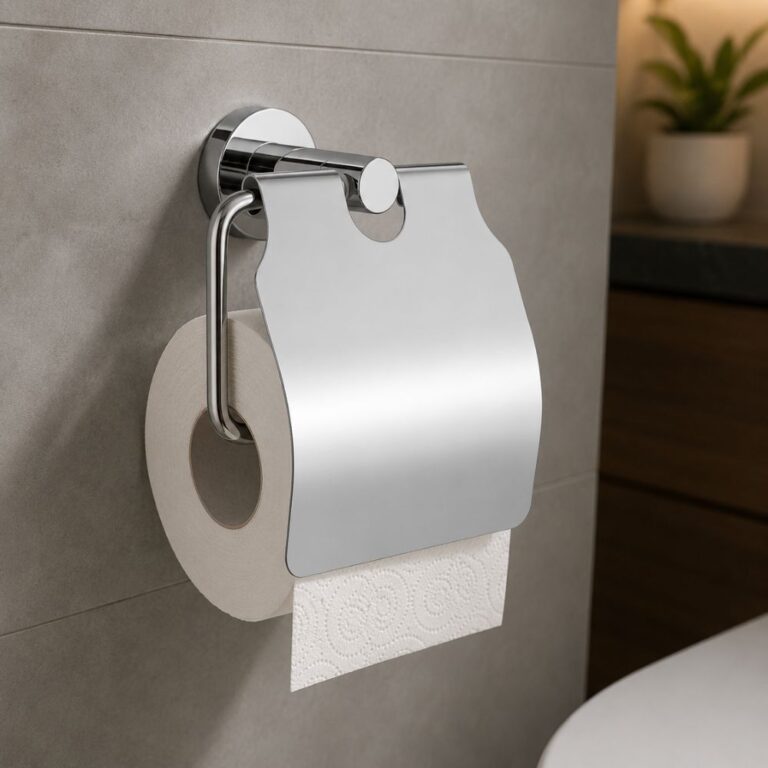 Inox držač za toalet papir elegantnog dizajna za jednostavnu montažu