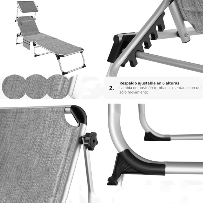 Ležaljka sa Zaštitom od Sunca - Lorella - Image 3