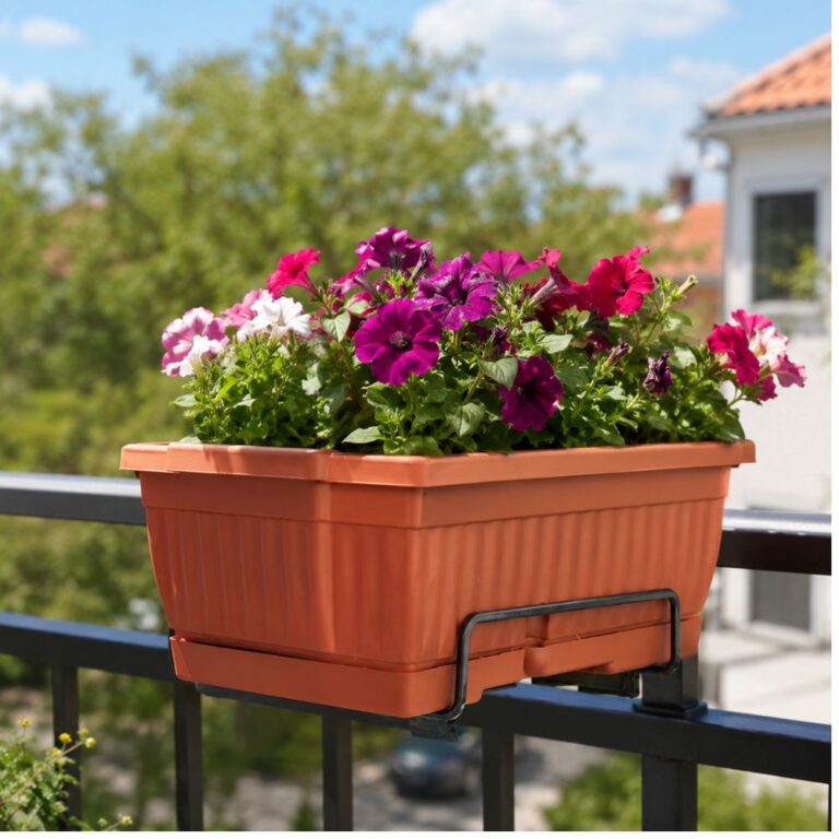 Saksija sa stalkom 50 cm modernog dizajna za uređenje doma i terase