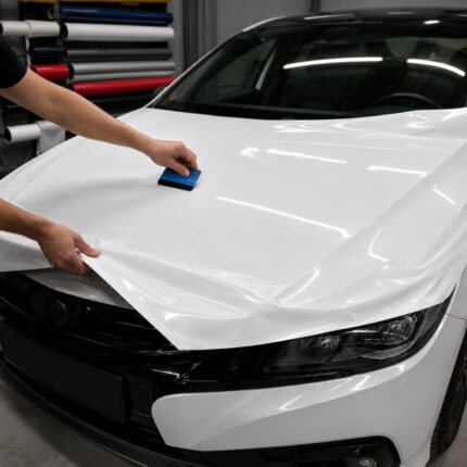 Bijela auto folija 1,52x18m pogodna je za presvlačenje vozila uz jednostavno postavljanje i uredan završetak