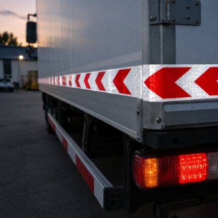 Crveno bijela reflektirajuća traka samoljepljiva za sigurnosno označavanje