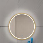 LED ogledalo Velvet Reflection Gold 60 cm s modernim osvjetljenjem za kupatilo