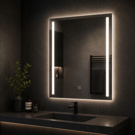 Pravougaono LED ogledalo 60x80 cm za elegantno i moderno kupatilo
