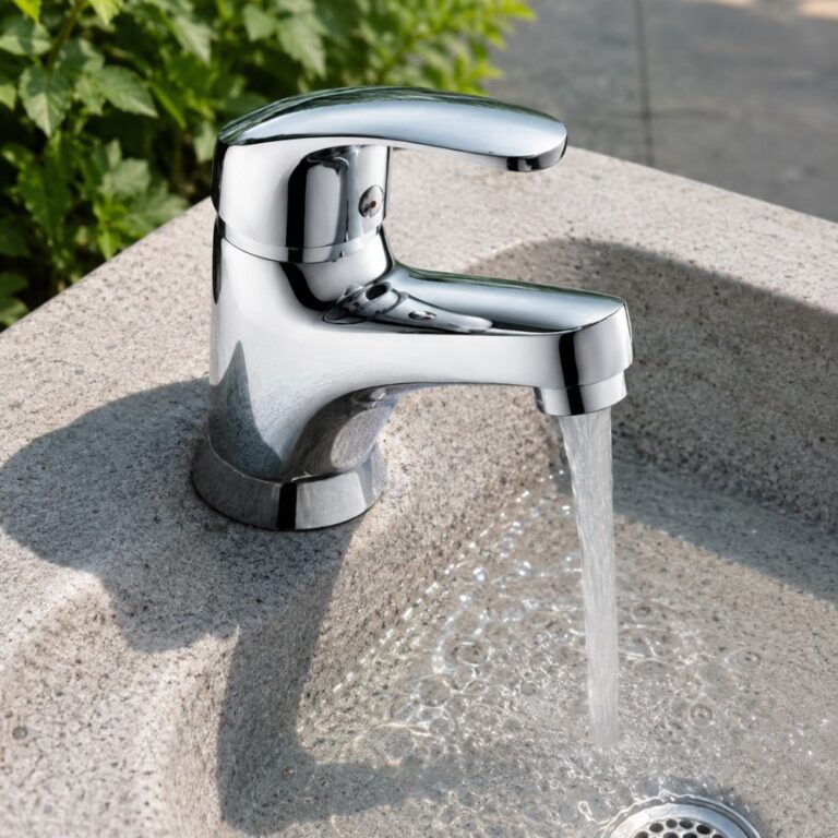 Kratka usadna slavina pogodna je za montažu na lavabo, sudoper ili drugu sanitarnu površinu
