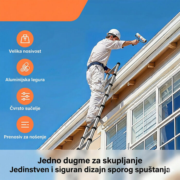 Teleskopske Inox Merdevine - Izvlačne - Image 8