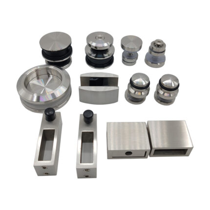 Set Inox Okova za Staklo – Držači, Šarke, Rukohvati i Spojnice