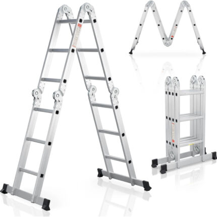 visenamjenske preklopne aluminijske merdevine 4u1