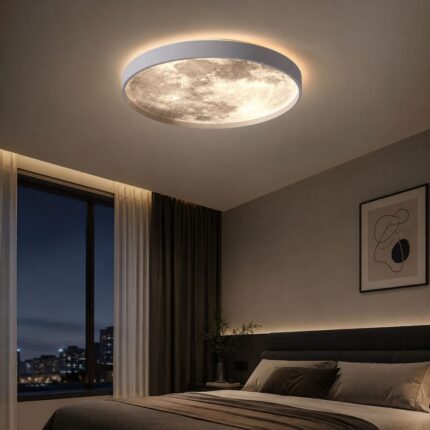 LED plafonjera Moon Ø50 cm za moderno i ravnomjerno osvjetljenje prostora