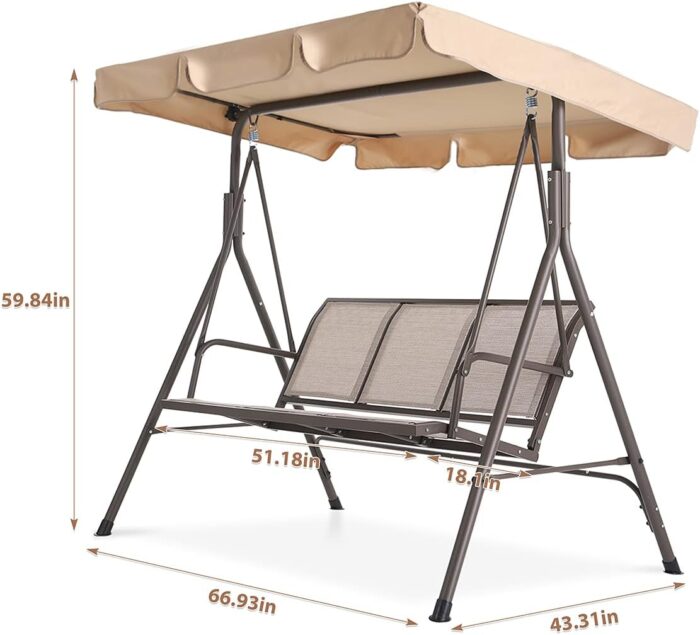 Premium Vrtna Ljuljačka Milano – Trosjed 170cm - Image 5