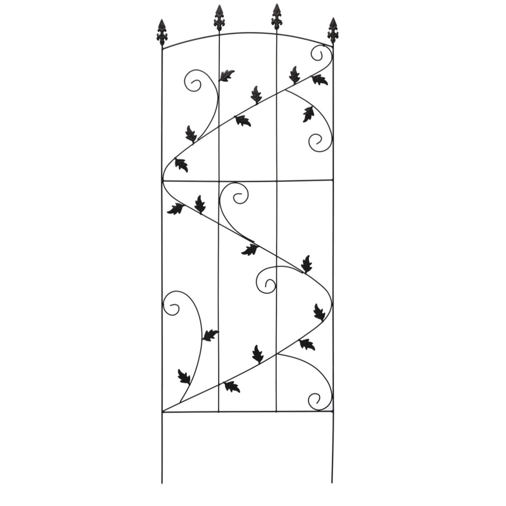 Luk za ružu penjačicu 60x167 cm crna metalna ograda