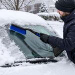 Auto četka za snijeg pomaže u uklanjanju snijega sa stakala, krova, haube i drugih površina vozila