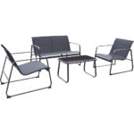 Vrtna garnitura Capri 5/1 – stol, dvosjed i dvije stolice, moderna baštenska garnitura