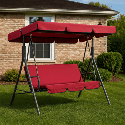 Vrtna ljuljačka Verona trosjed bordo sa zaštitom od sunca 170cm