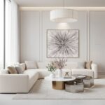 Apstraktna Zidna Slika Crno-Bijele Kompozicije