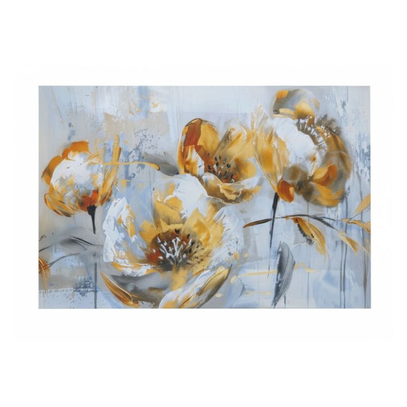 Cvjetno Platno u Zlatnim Nijansama