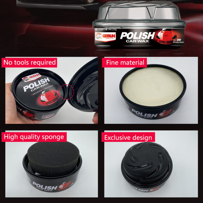 Auto vosak – polir pasta za poliranje 230 g - Car Wax sa UV zaštitom - Image 2