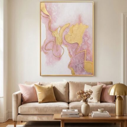 Moderna Apstraktna Slika u Pastelnim Tonovima