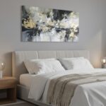 Moderno Zidno Platno sa Zlatnim Kontrastima