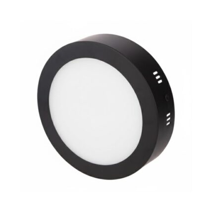 Okrugli LED Panel Crni – Nadgradni