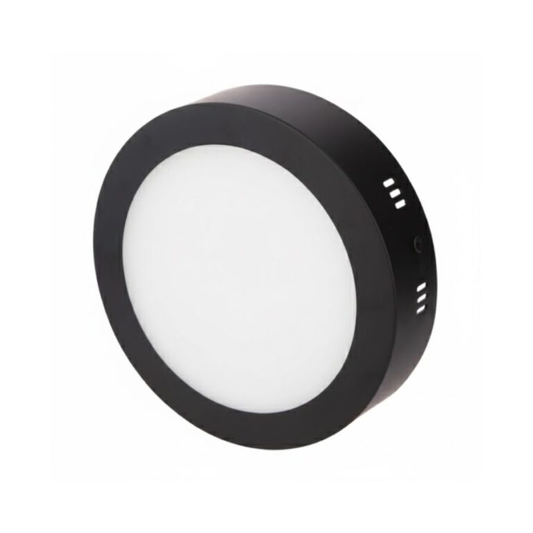 Okrugli LED Panel Crni – Nadgradni