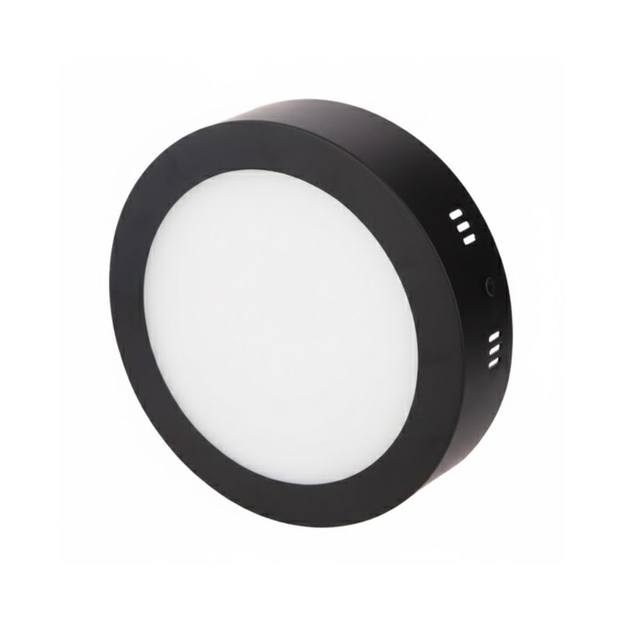 Okrugli LED Panel Crni – Nadgradni