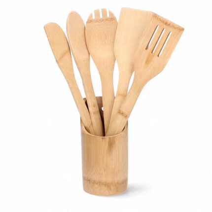 Set drvenih bambus kašika – 6/1 kuhinjski pribor