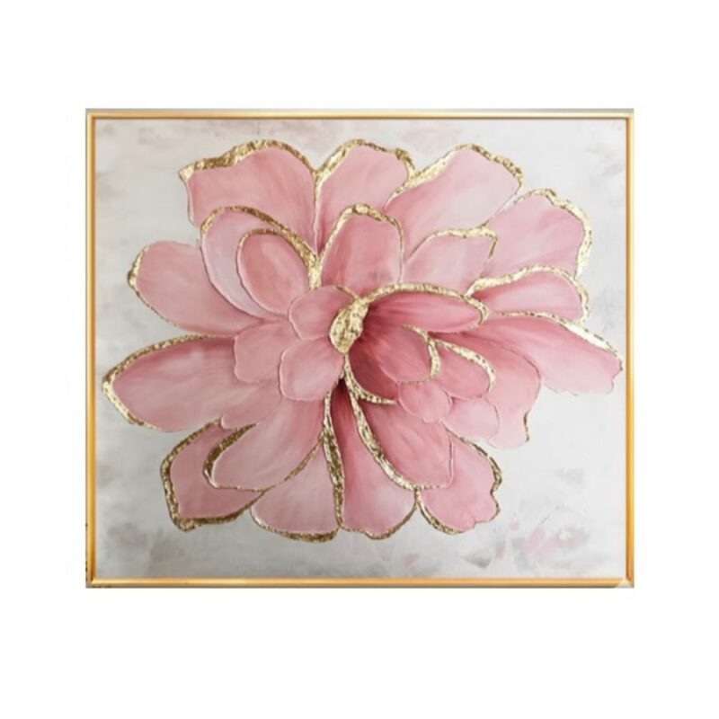 Slika sa Cvjetnim Motivom u Roze Tonovima