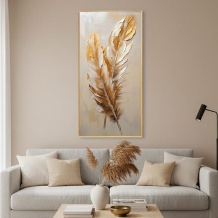 Umjetnička Slika sa Motivom Zlatnog Perja