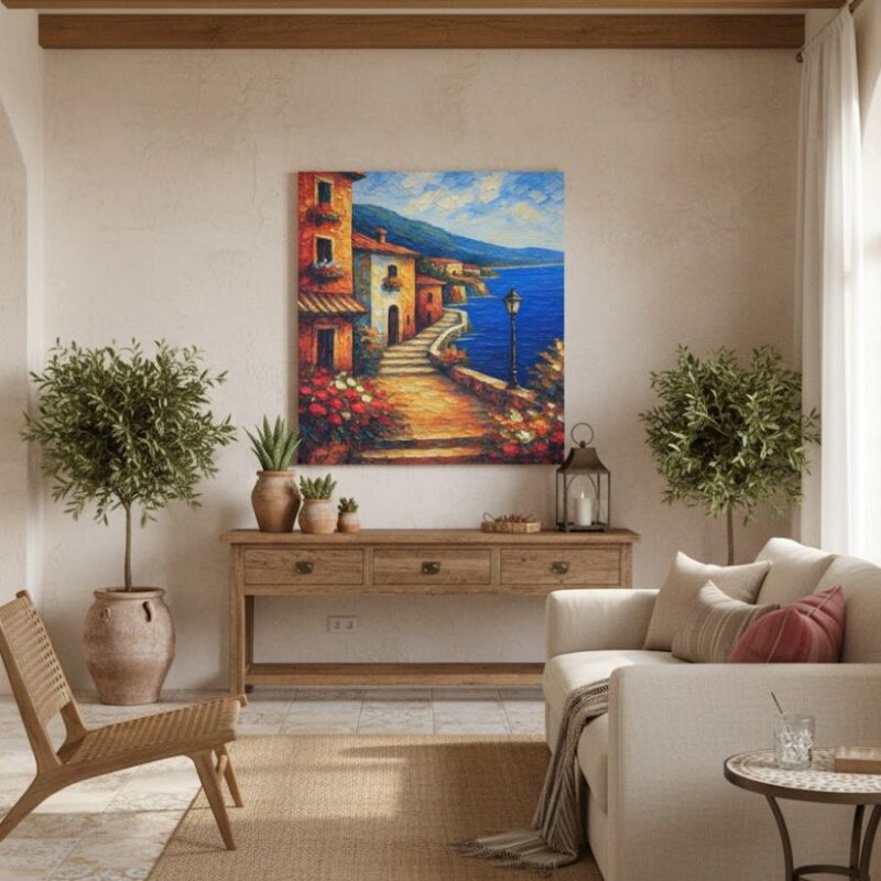 Umjetničko Platno sa Mediteranskim Motivom