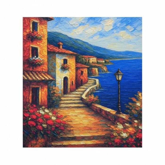 Umjetničko Platno sa Mediteranskim Motivom