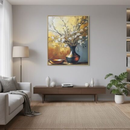 Zidno Platno u Toplim Zlatnim Tonovima