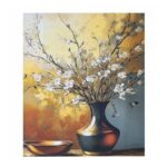 Zidno Platno u Toplim Zlatnim Tonovima