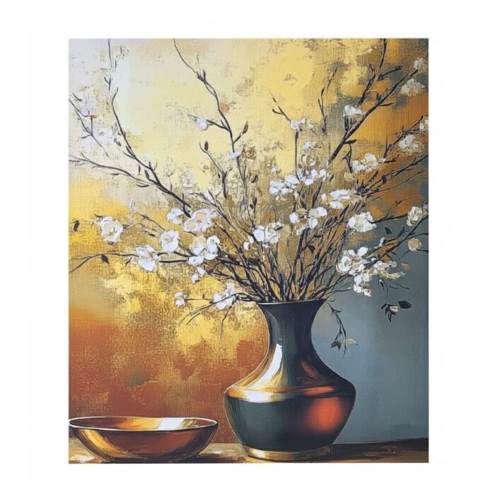 Zidno Platno u Toplim Zlatnim Tonovima