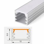 Aluminijski profil za LED traku BM39 dužine 3 m za urednu montažu