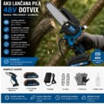 Dotvix električna pila na baterije za praktično rezanje drveta bez kabla